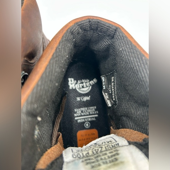 RARE Vintage Dr Martens 7735 Gaucho Safety Boot Made In England Brown Leather 7 - Picture 14 of 16